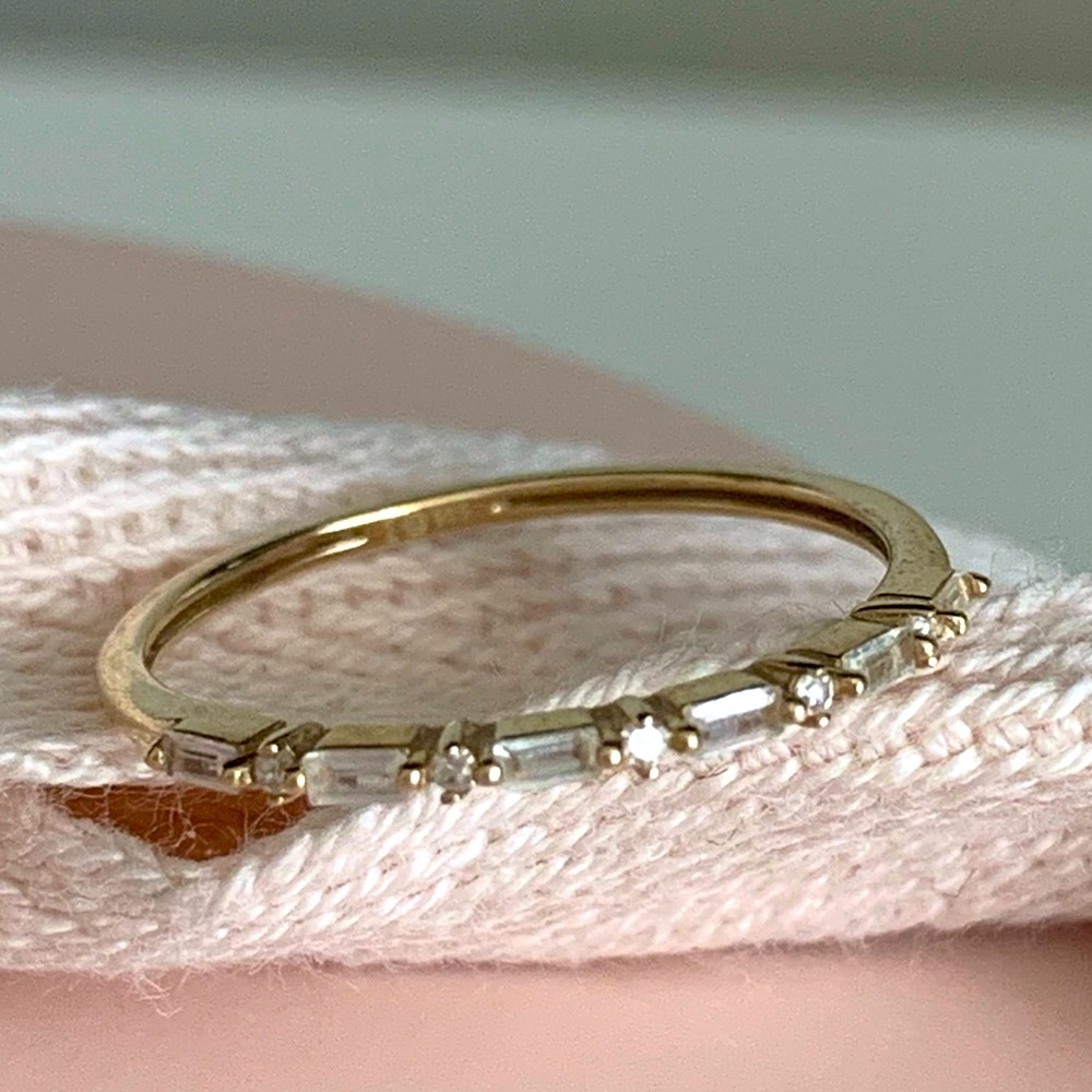 Gorjana Diamond and White Sapphire Amara Row Ring